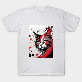 Cat Portrait: Marquis Mischief, The Crimson Stare T-Shirt